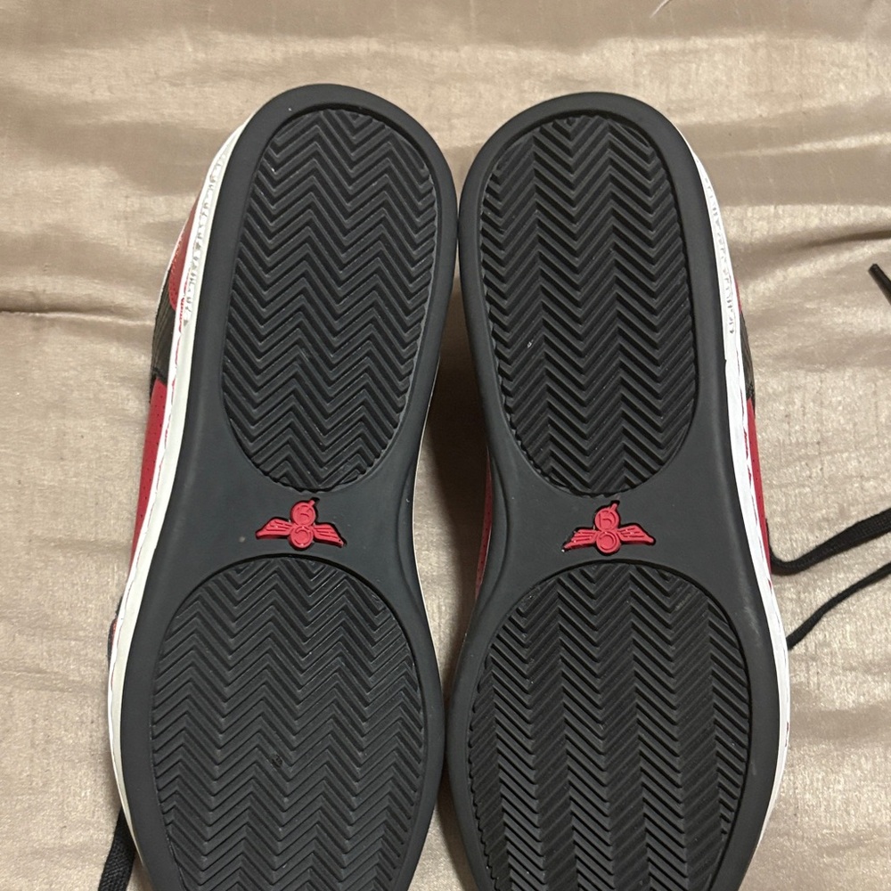 Creative Recreation Red and Black Perforated Sneakers - Picture 5 of 5